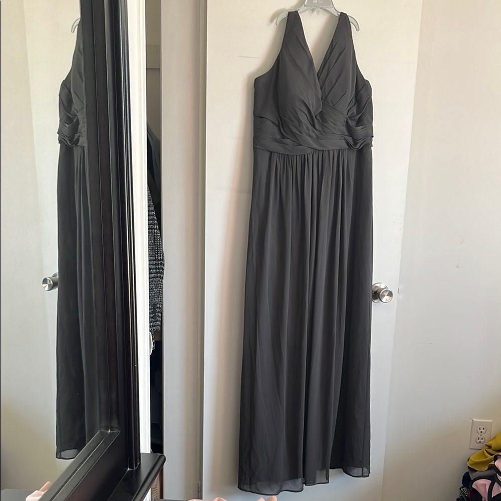 Elegant Gray Halter Maxi Dress